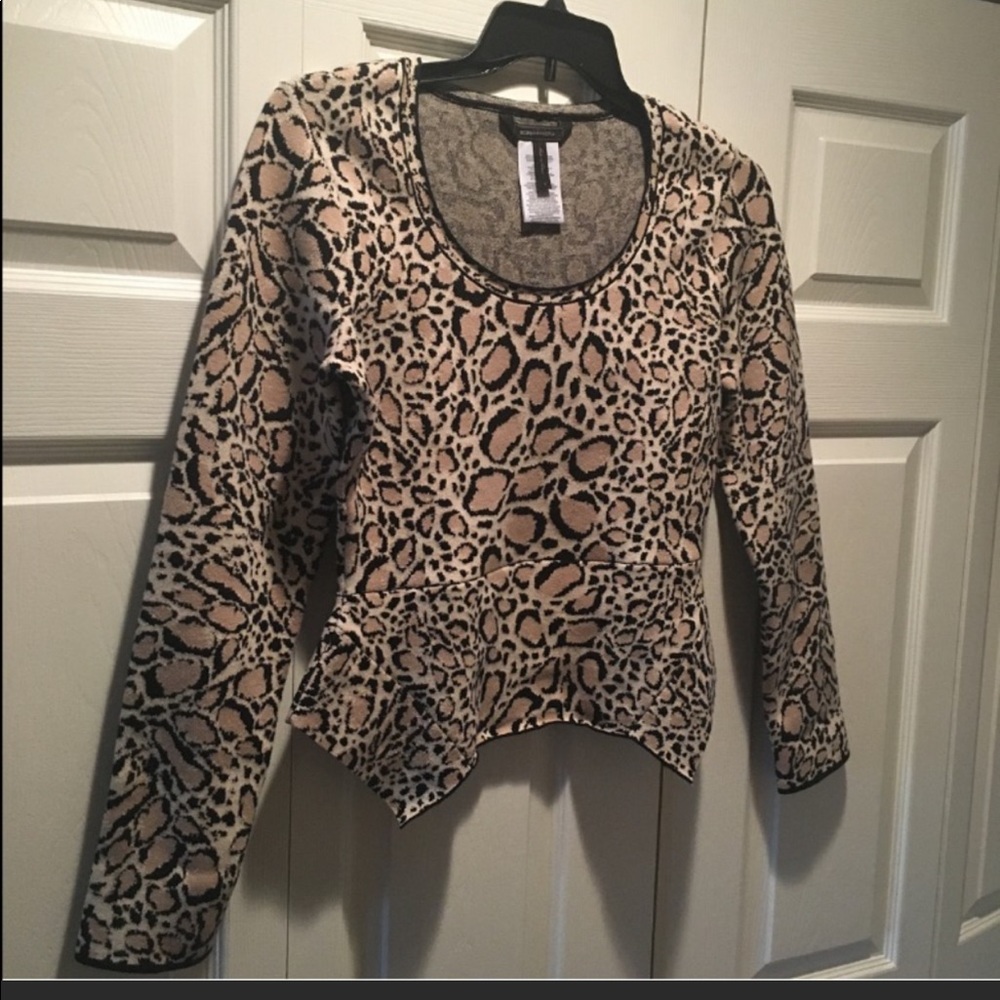 BCBG Maxazria NWOT Leopard Top